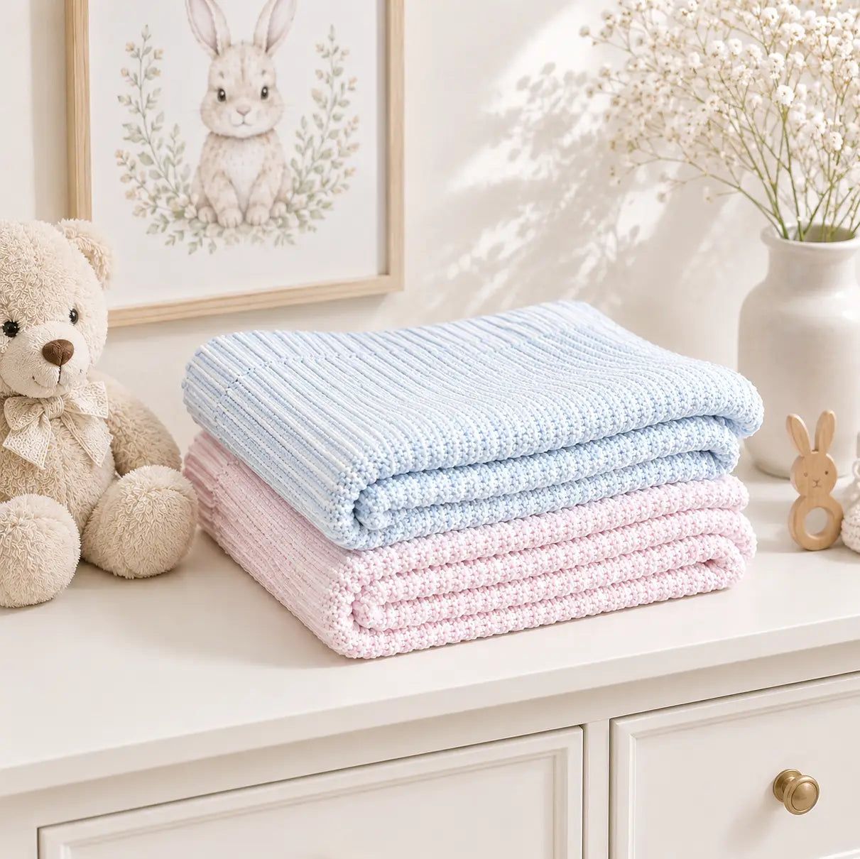 Stripes Blanket (Pink, Blue)