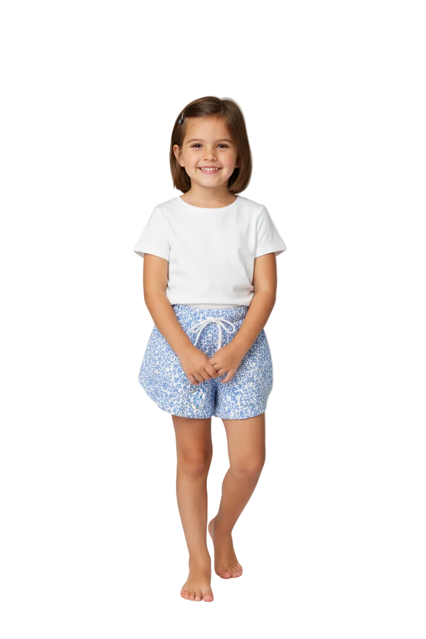 Butterfly Shorts Blue Floral