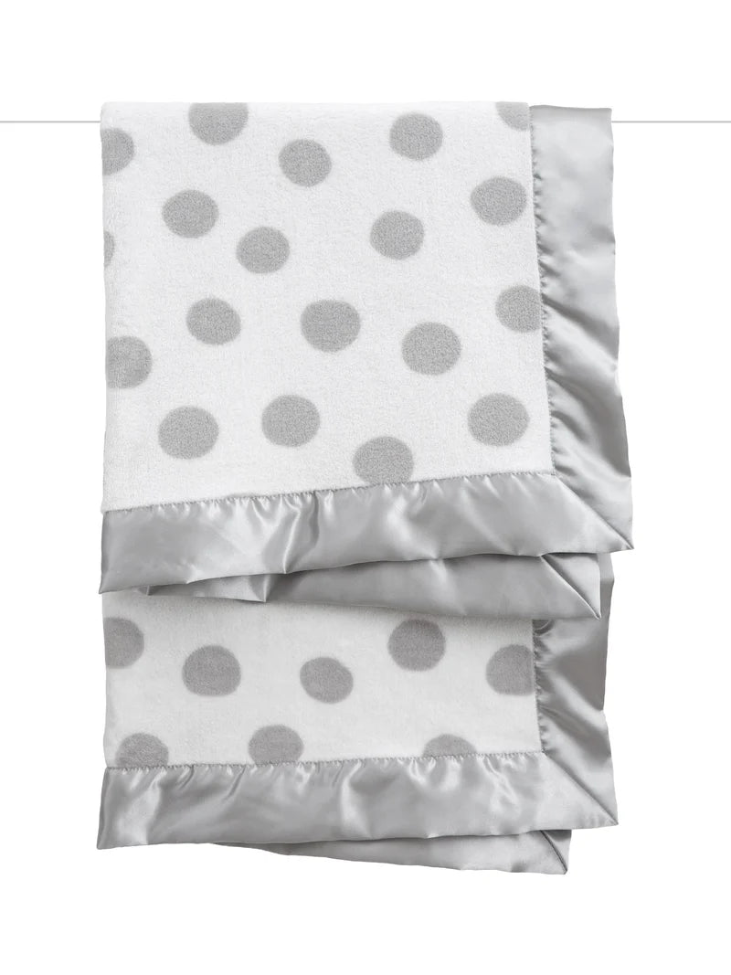 Grey Deluxe Dot Blanket Grey Boxed