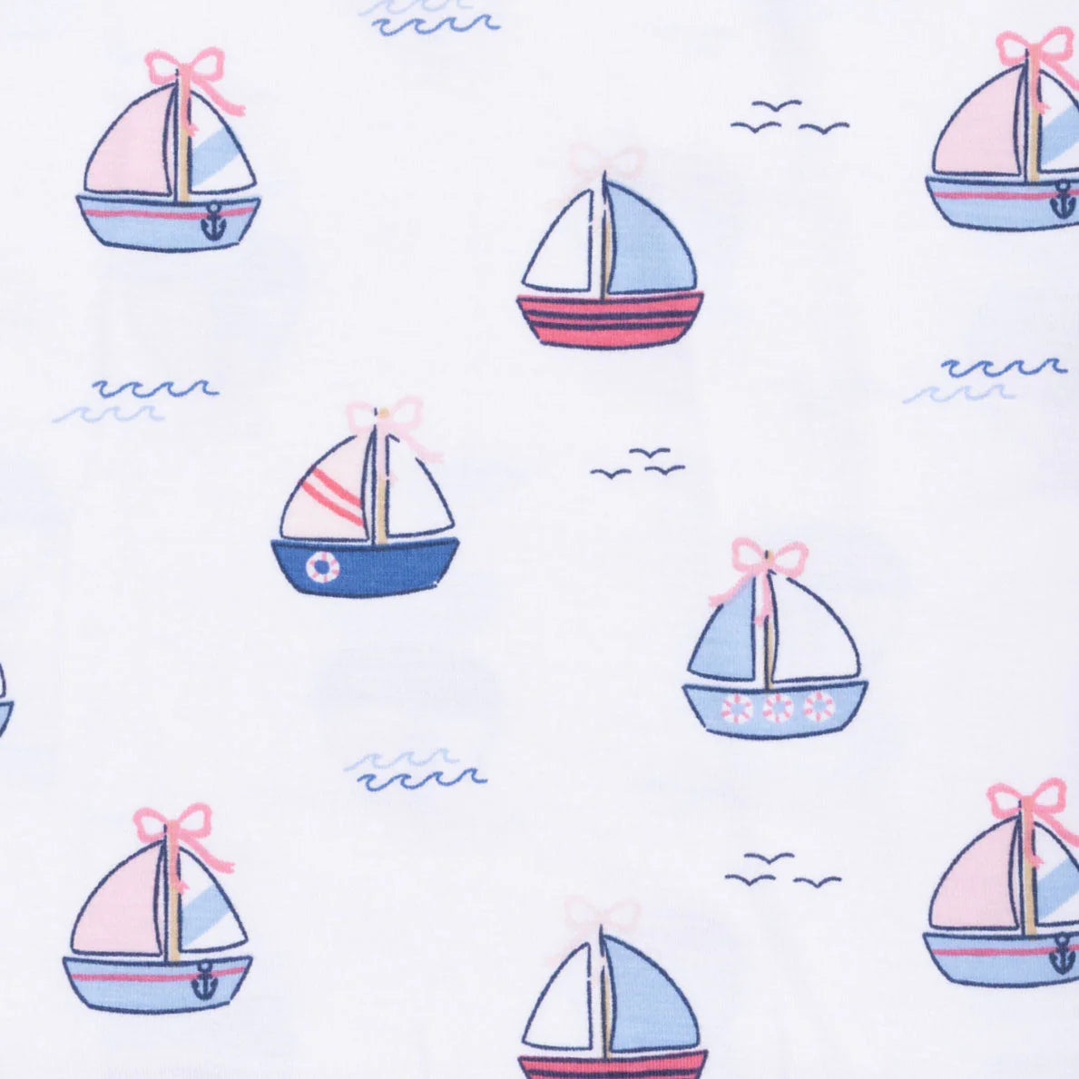 Bubbly Sailboats Pink Loungewear Set