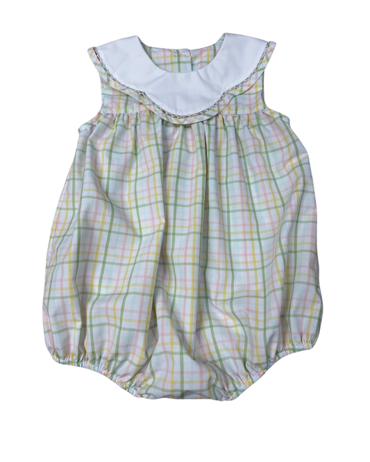 Pastel Prep Plaid Scalloped Bubble