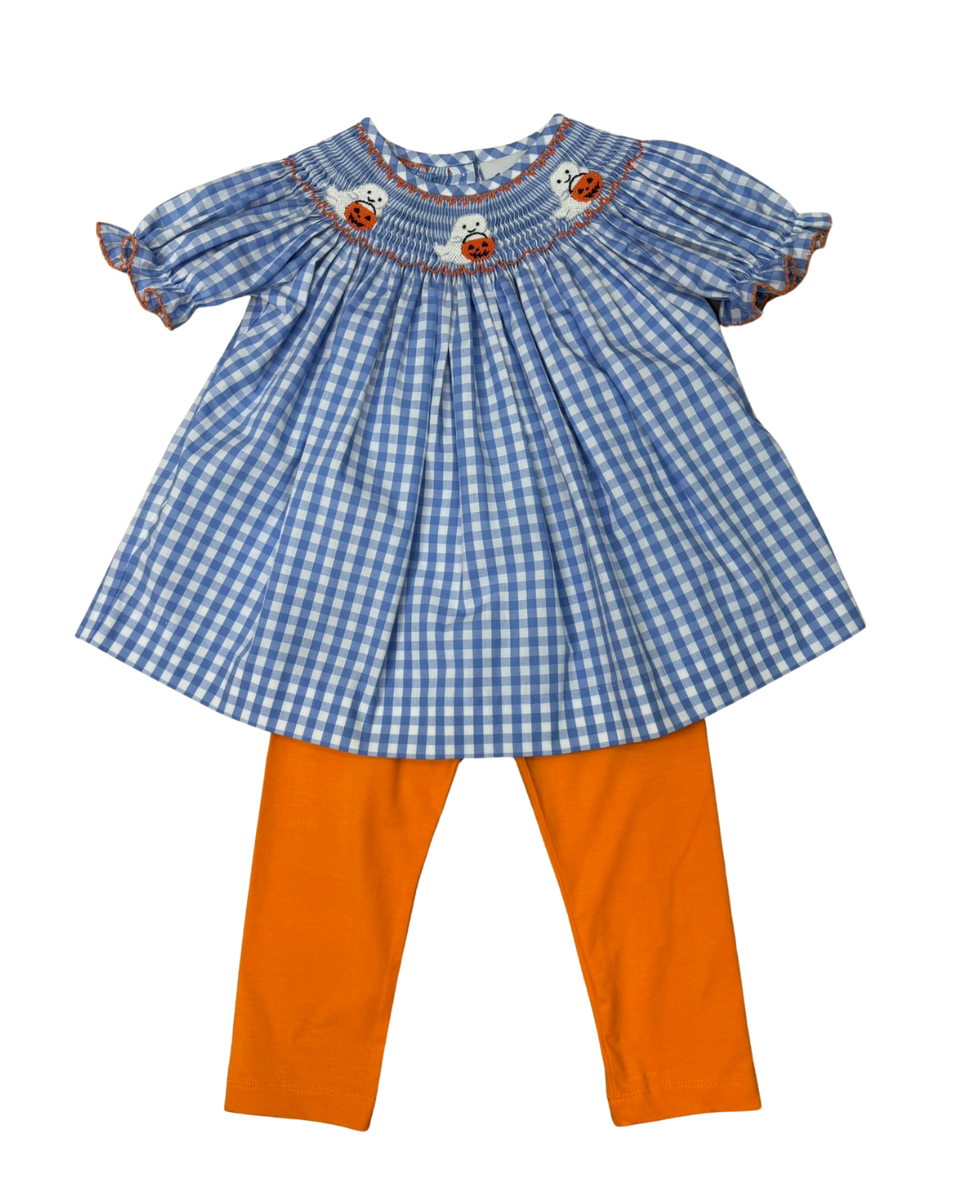 Smocked Ghost Pumpkin Pant Set