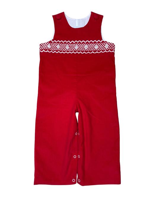 Red Cord Smocked Geo Jon Jon