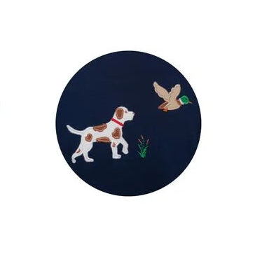 Hunting Dog Navy Knit Romper