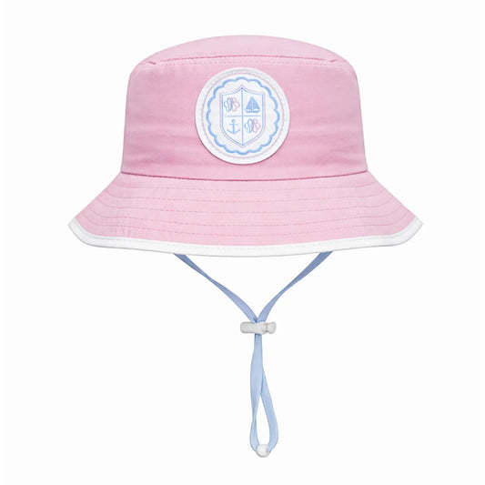 Coastal Crest Bucket Hat Pink