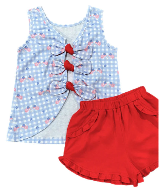 Kinley Knot Patriotic Bloomer Set