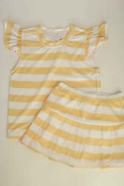 Yellow Stripe Tennis Set