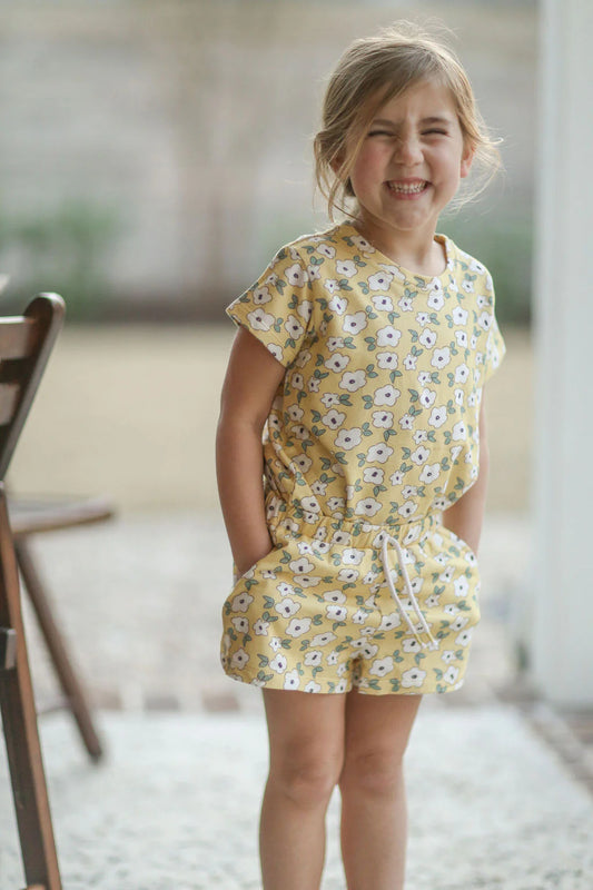 Yellow Flower Short Set