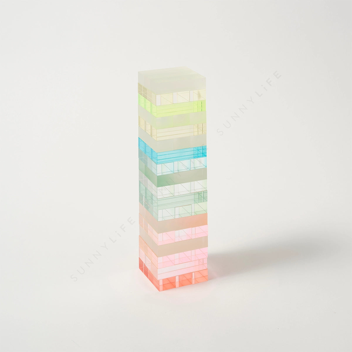 Ombre Lucite Jumbling Tower Stacking Game