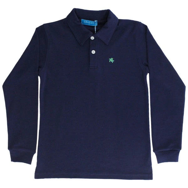 Long Sleeve Polo Navy