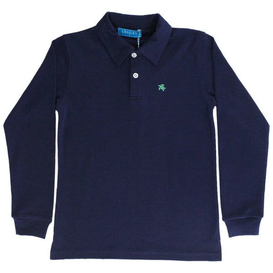 Long Sleeve Polo Navy