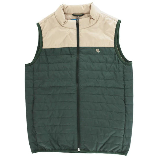 Quilted Vests Forest/Tan