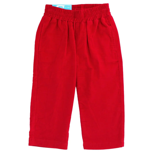 Pull On Pant - Christmas Red Corduroy