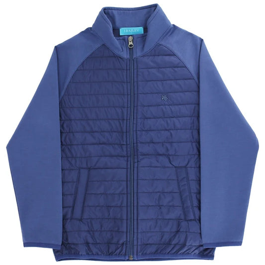 Quilted Bomber Jacket Navy