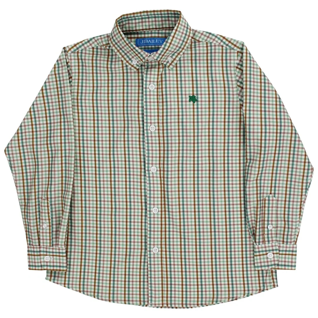 Performance Button Down - Acorn Plaid