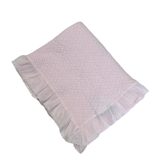 Stonewashed Puckered Blanket Pink