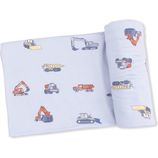 Construction Vehicles Swaddle Blanket