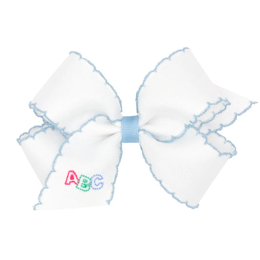 ABC Light Blue Trim Medium Bow