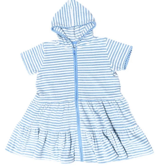 Blue Stripe Terrycloth Coverup