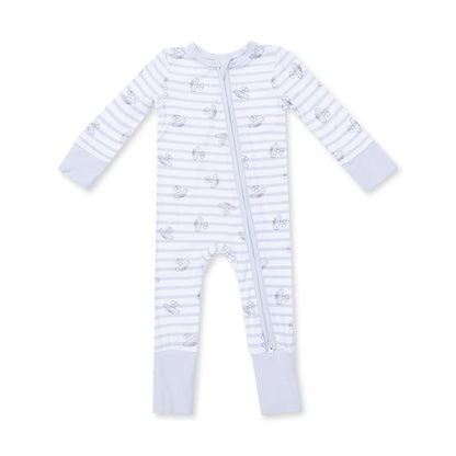 Airplane Stripe Zip Romper