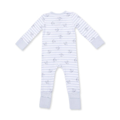 Airplane Stripe Zip Romper