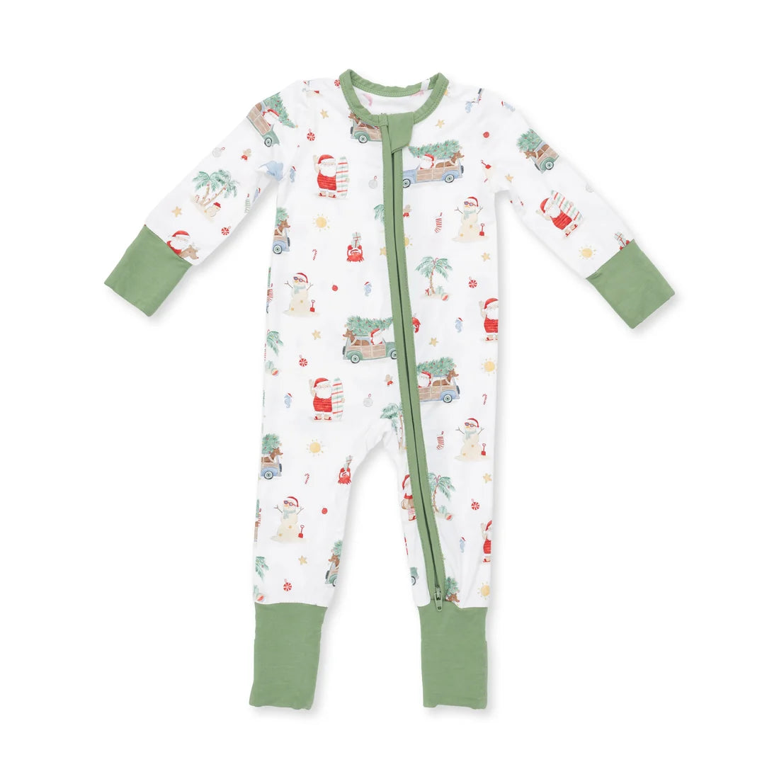Beach Christmas Zip Romper