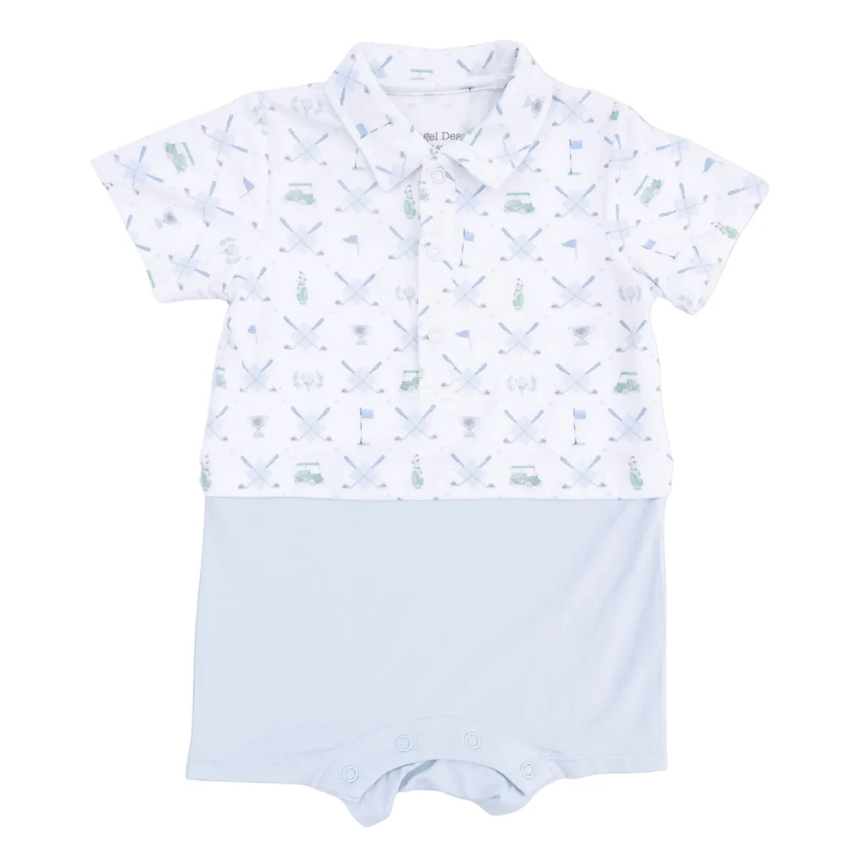 Golf Trellis Blue Short Playsuit