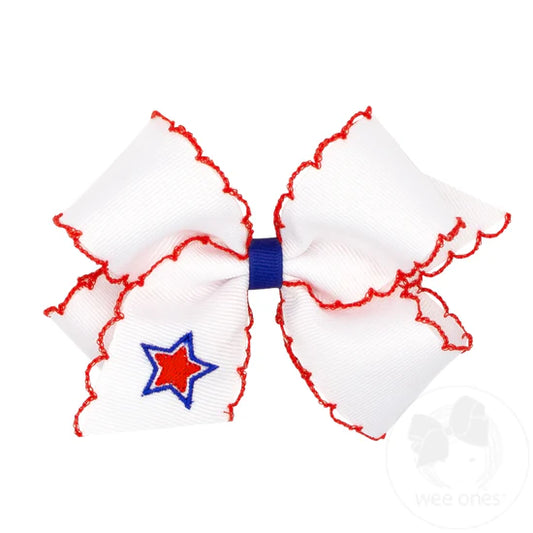Medium Embroidered FWK Bow Stitch Edge