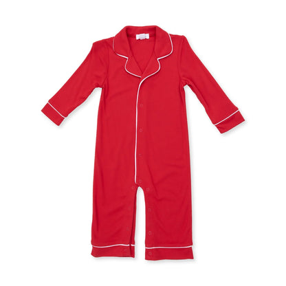 Ribbon Red - Long Sleeve Coat Style Romper