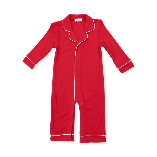 Ribbon Red - Long Sleeve Coat Style Romper