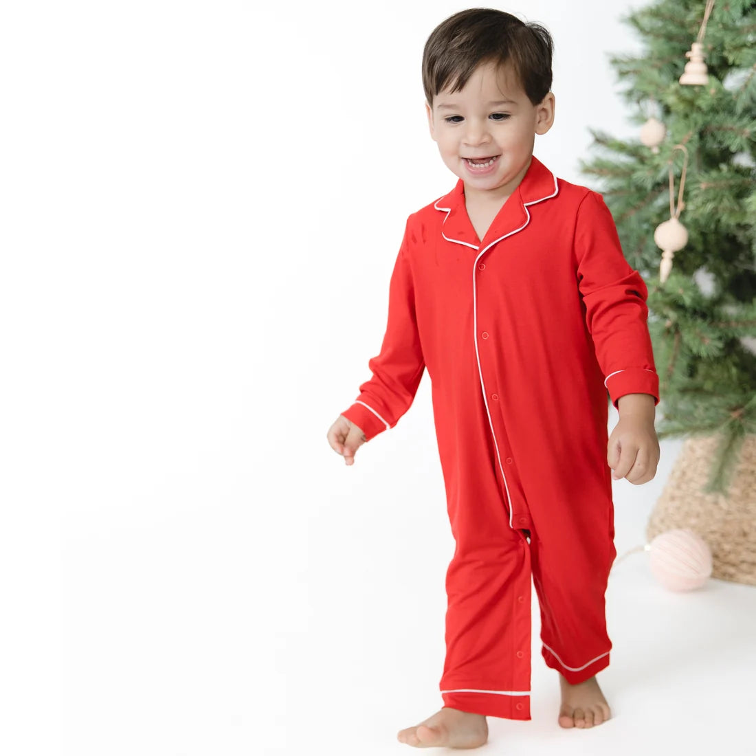 Ribbon Red - Long Sleeve Coat Style Romper
