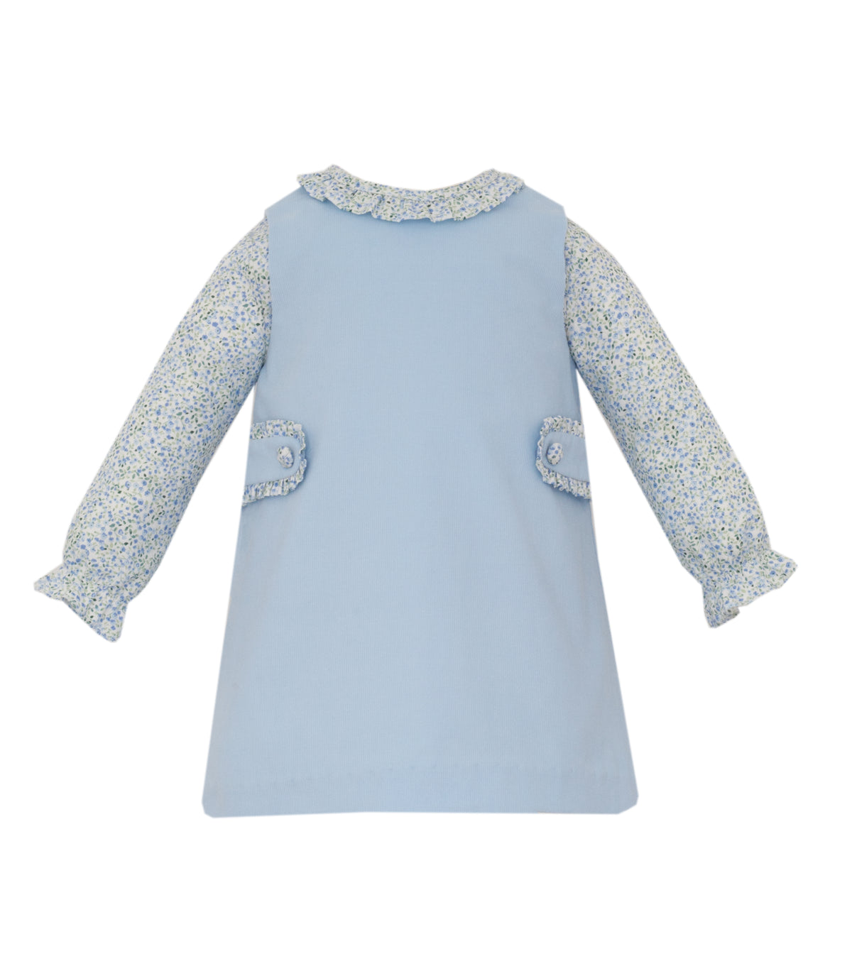 Light Blue Corduroy Jumper Set
