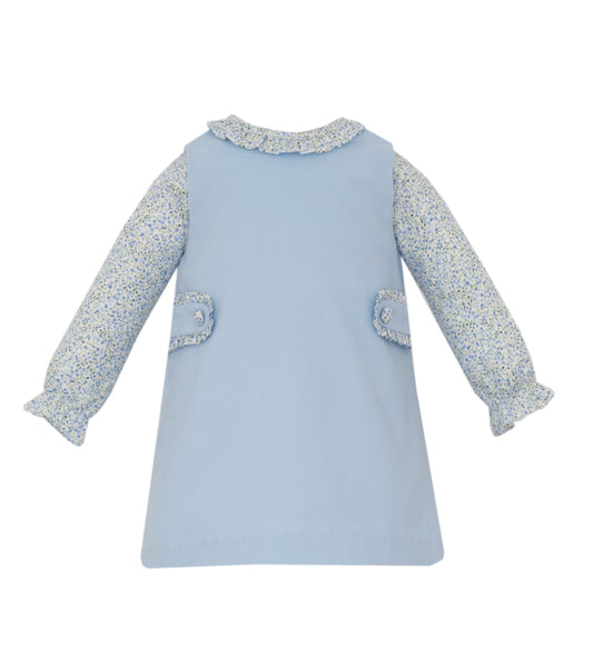Light Blue Corduroy Jumper Set