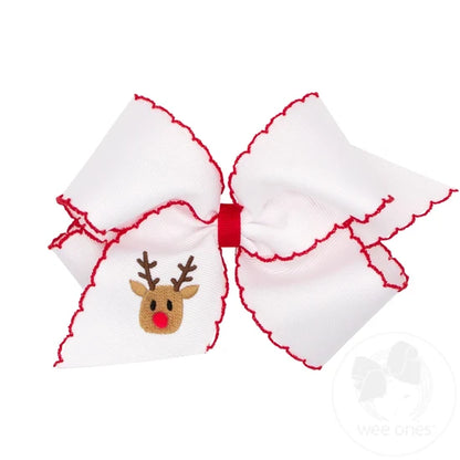 Holiday Bow - Reindeer Red Trim