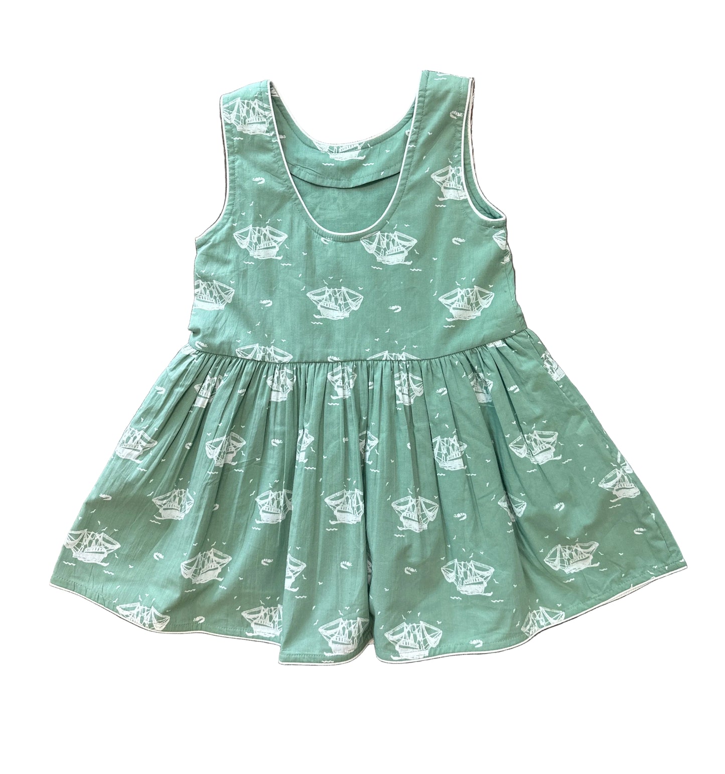 Scoop Back Boats Dress