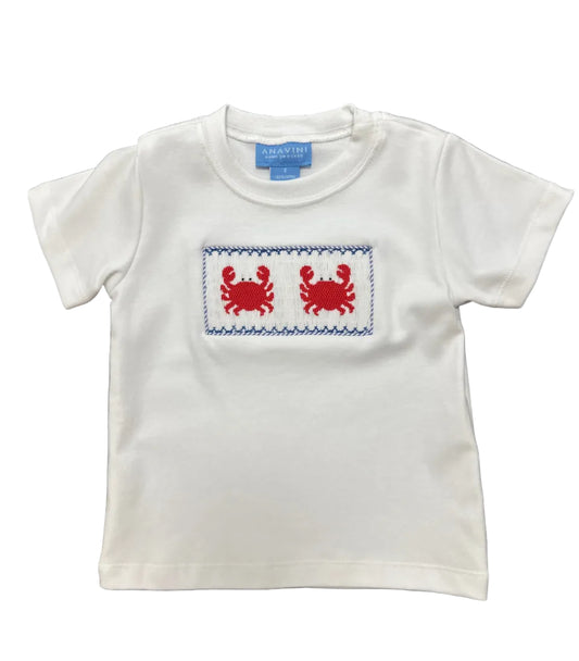 Crab Boys White Knit T Shirt