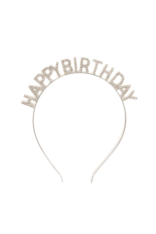 Happy Birthday Rhinestone Crown