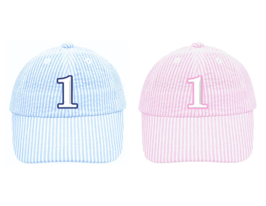 1st Birthday Hat  Size (0-2)