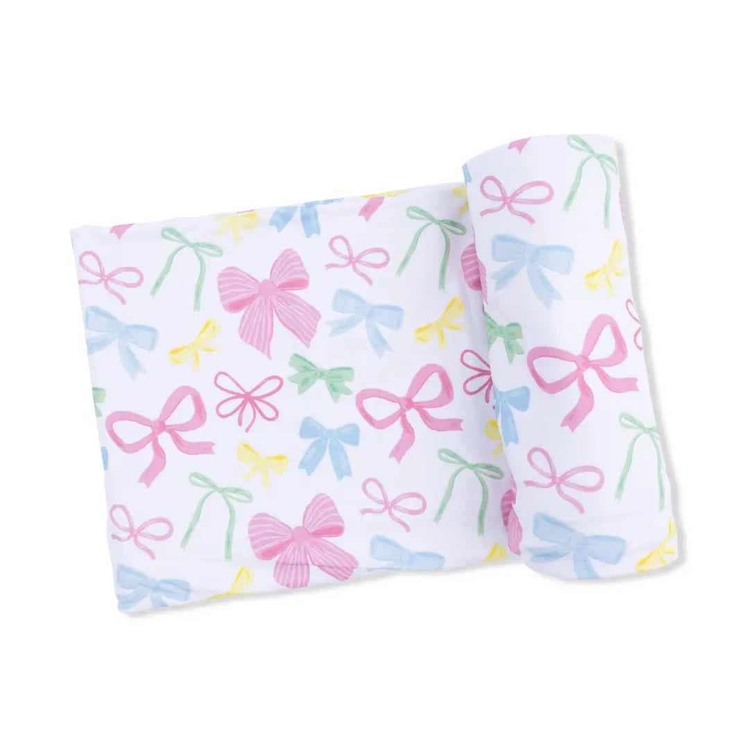 Sweet Bows Swaddle Blanket