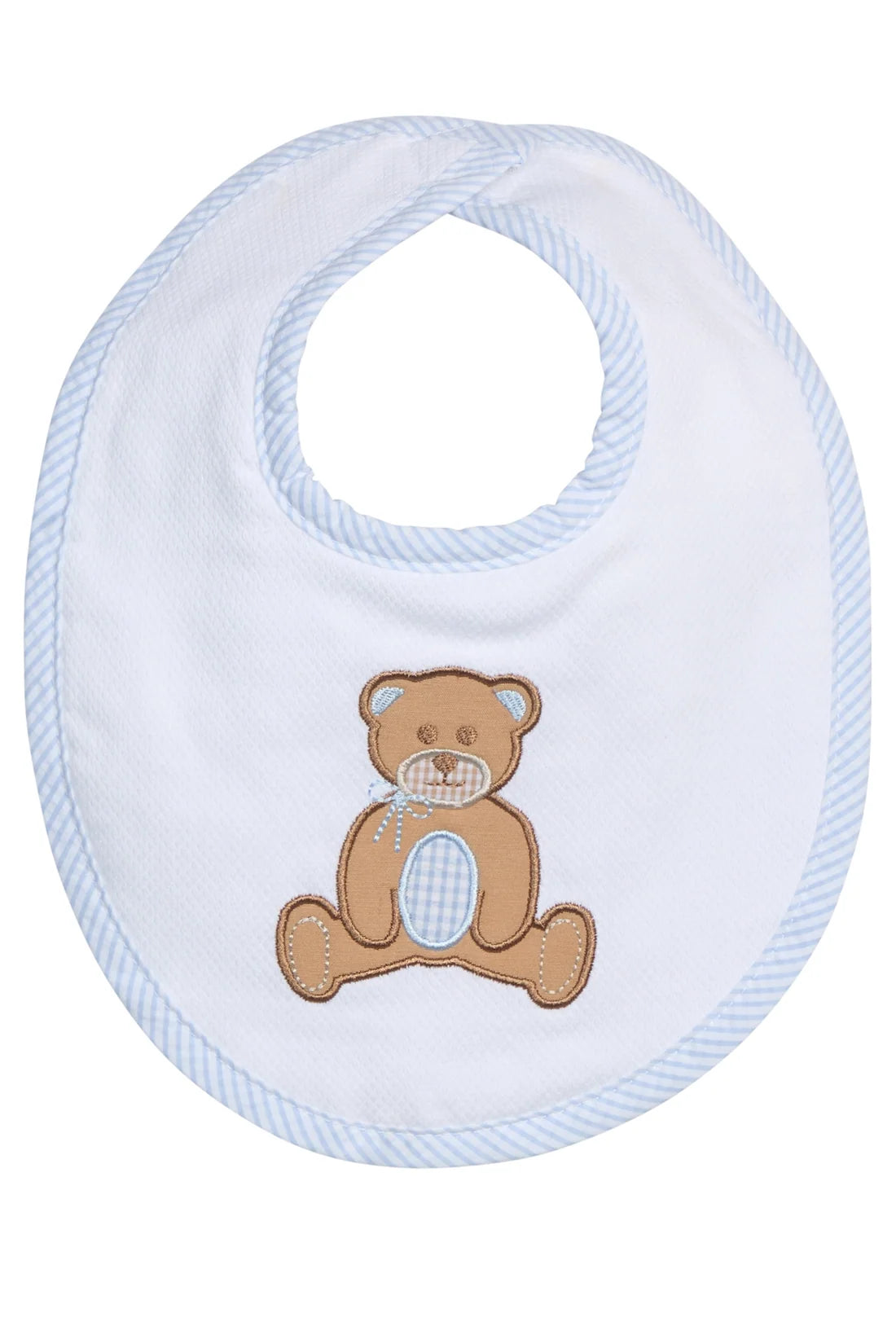 Teddy Bear Bib Blue