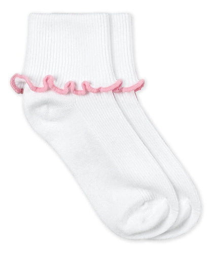 White Socks With Pink and White Trim 2-Pack