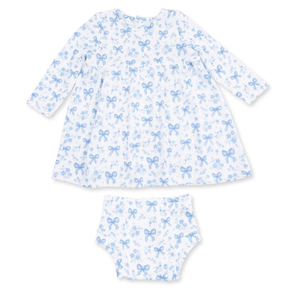Bows And Flowers Dress And Bloomer Set