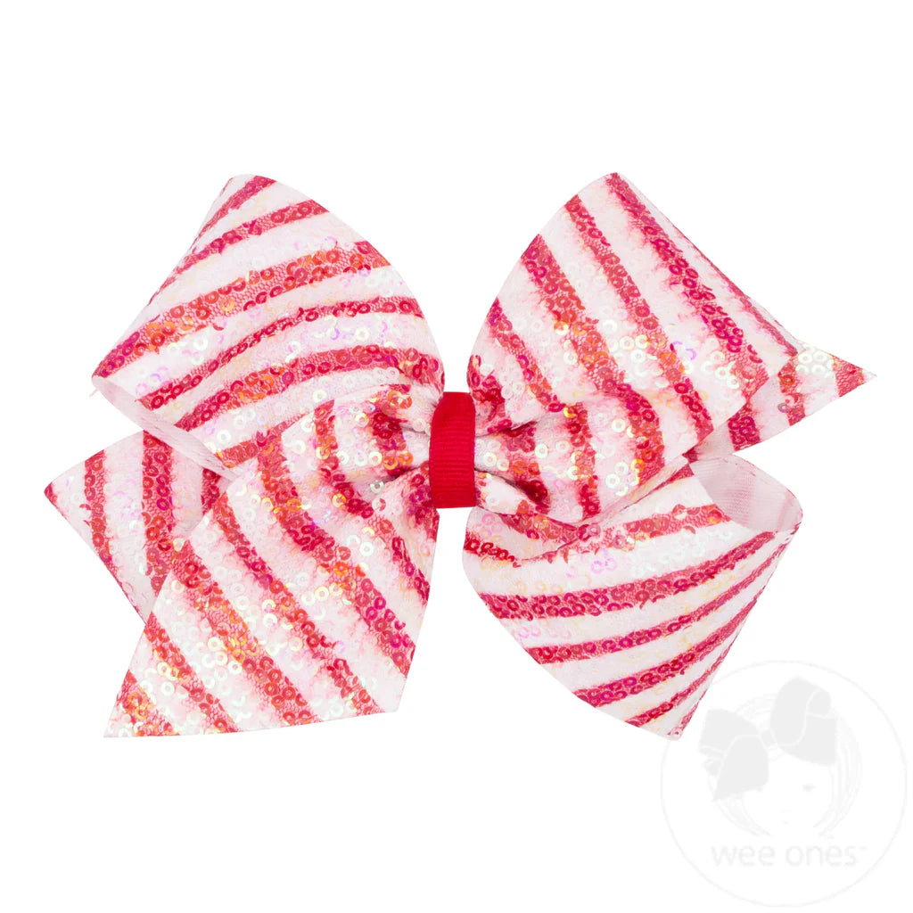 Sequin Stripe Bow
