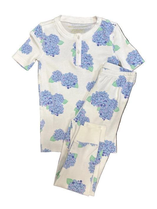 Sara Janes Short Sleeve PJ Set - Hydrangeas