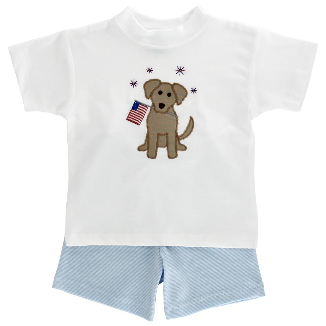 Patriotic Pup - Boys Short Set