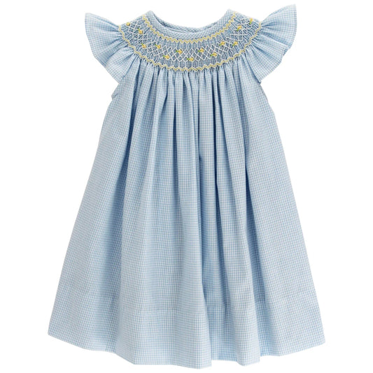 Sunshine Floral With Blue Check Bishop