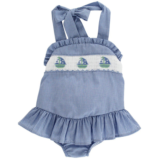 Smocked Sailboats - One Piece