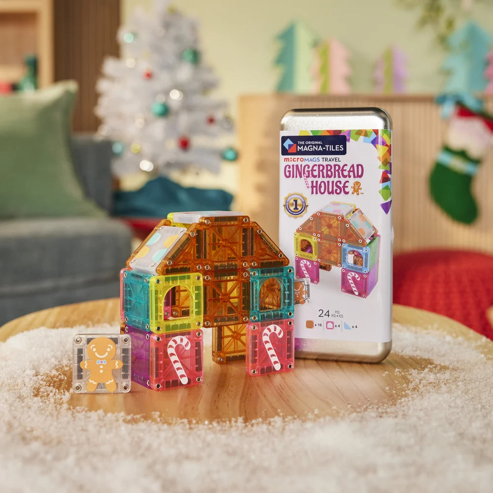 MAGNA-TILES® microMAGS Travel Gingerbread House