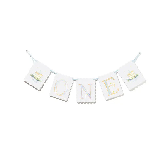 ONE  Highchair Banner Blue
