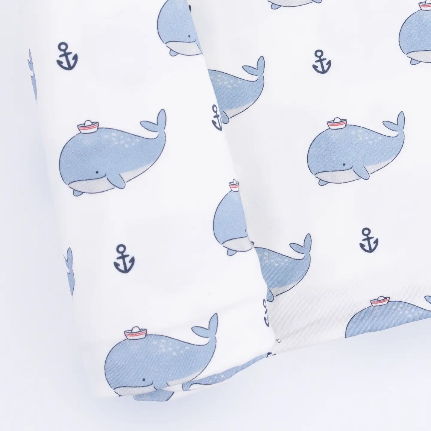 Blue Bubbly Whales Swaddle Blanket